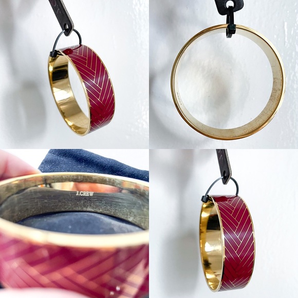 J.CREW Maroon Chevron Bangle - Picture 4 of 5